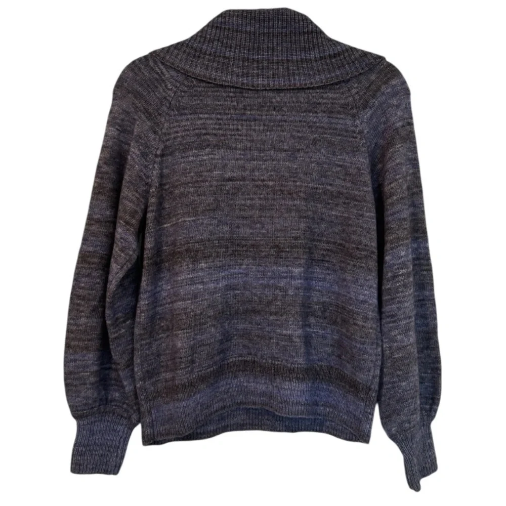 J.Crew Space-Dyed Half-Zip Merino Wool Cashmere Sweater Blue Size M